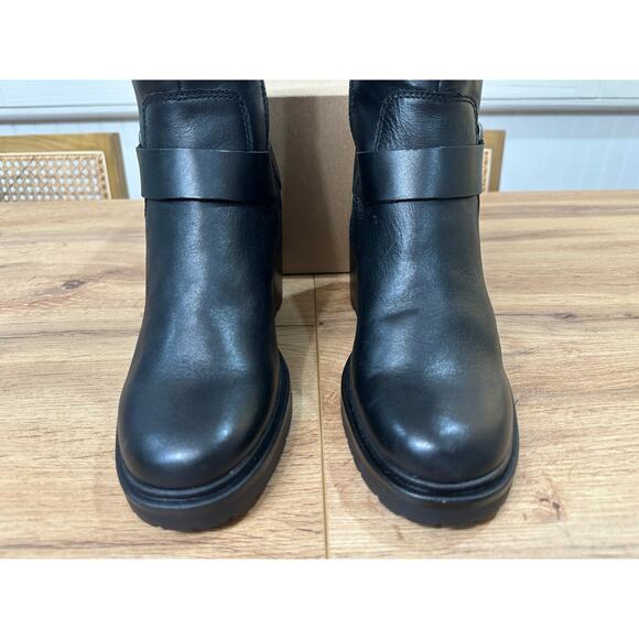 Dolce Vita Women's Camros Boots Black Leather Size 7 NWOB Strap Round Toe - Picture 7 of 12